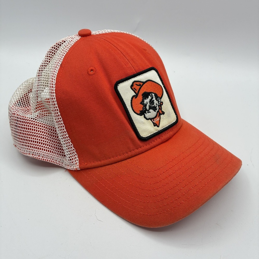 Nike Oklahoma State OSU Cowboys Pistol Pete Trucker Hat Orange White Snapback